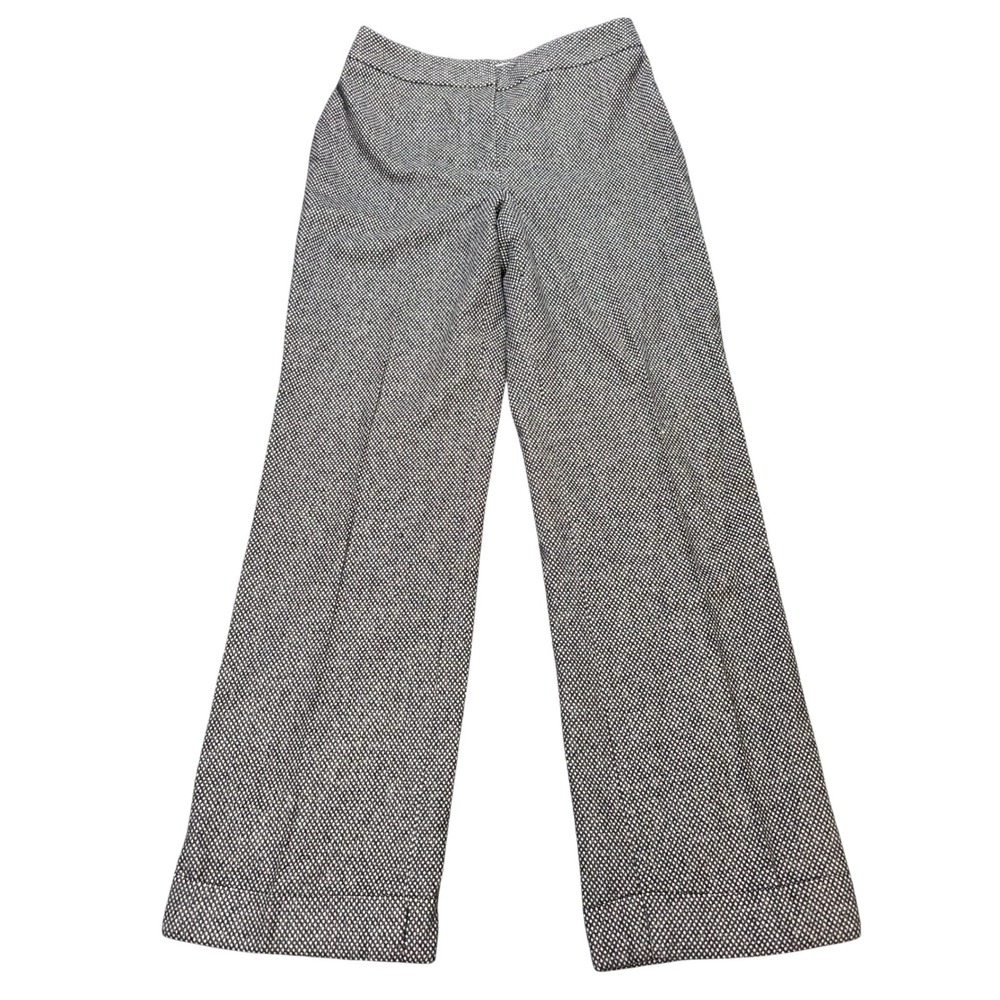 Ann Taylor LOFT Wool Cashmere Dress Pants Women's Sixe 4 Gray White Cuffed